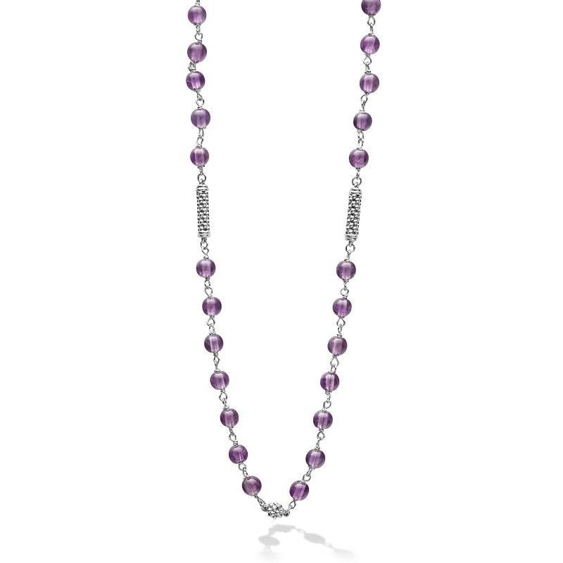 Lagos Caviar Icon Amethyst Beaded Necklace