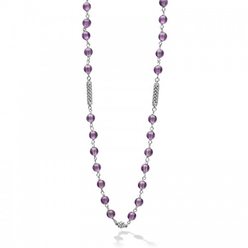 Lagos Caviar Icon Amethyst Beaded Necklace