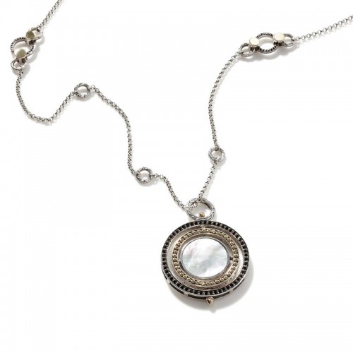 John Hardy Mother of Pearl Moon Door Pendant Necklace