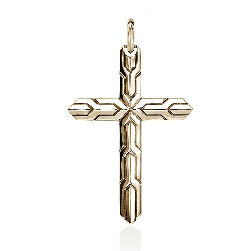 John Hardy Essential Cross Pendant in 14K Yellow Gold