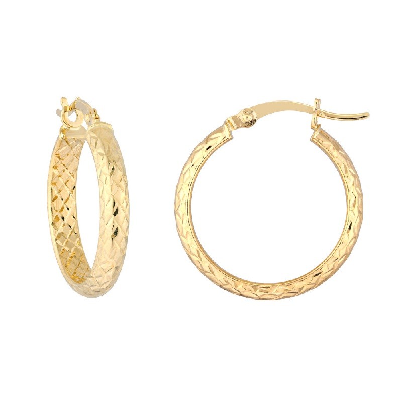 Diamond Cut Hoops