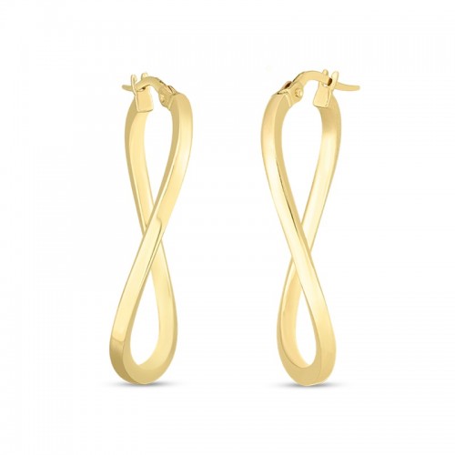 Roberto Coin 18K Twist Hoop Earrings