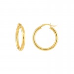 Polished 10KY Hoops 3X25MM
