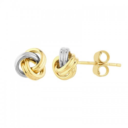 Small Love Knot Earrings 10K