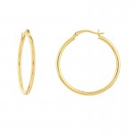 Polished 10KY Hoops 2X30Mm