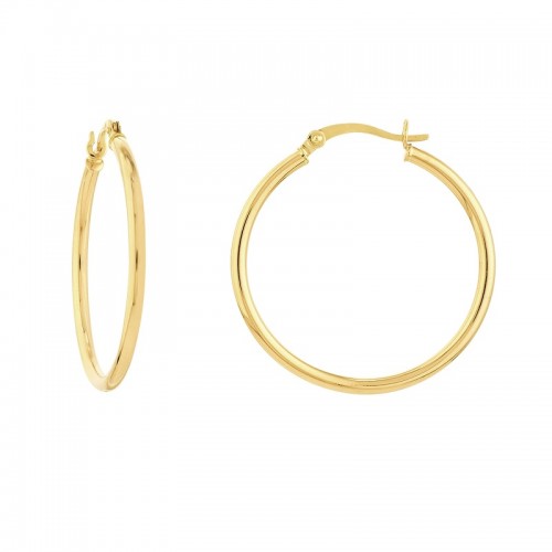 30mm Polished Hoops in 10K Yellow Gold