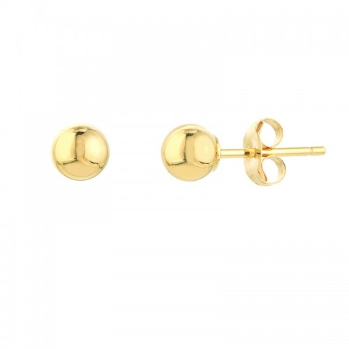 4mm Stud Earrings in 14K Yellow Gold