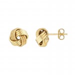 Triple Loop Love Knot Post Earrings