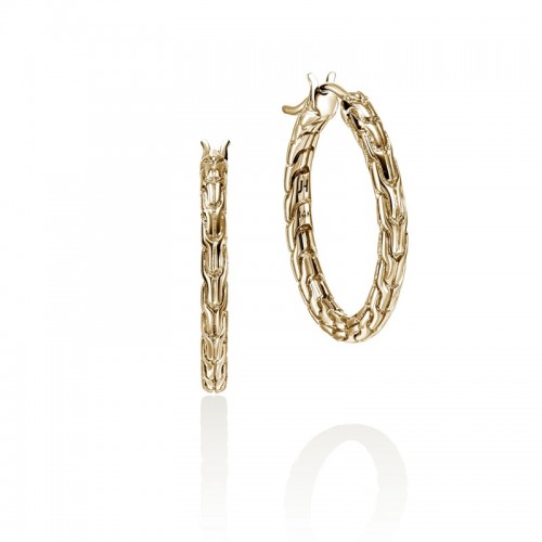 John Hardy 22mm Essential Hoops in 14K Yellow Gold