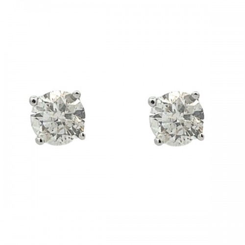 1.00 Carat Diamond Studs in 14K White Gold