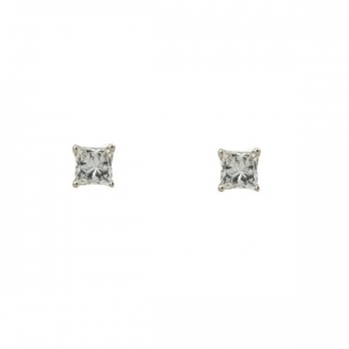 0.25CT PRINCESS CUT DIAMOND STUDS IN 14KW