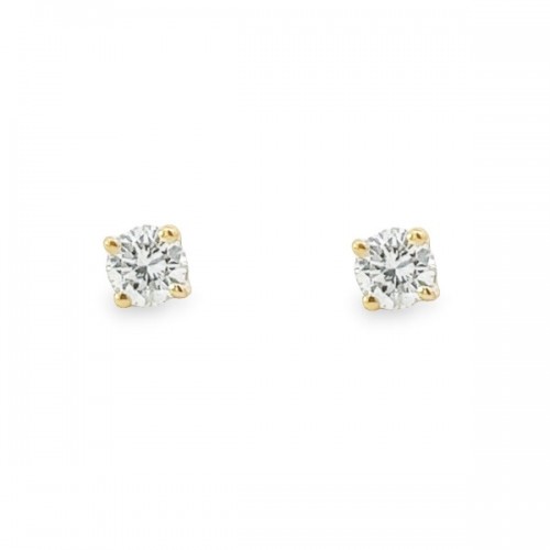 0.30 Carat Diamond Studs in 14K Yellow Gold