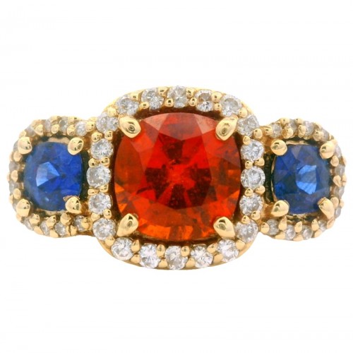 Orange and Blue War Eagle Ring