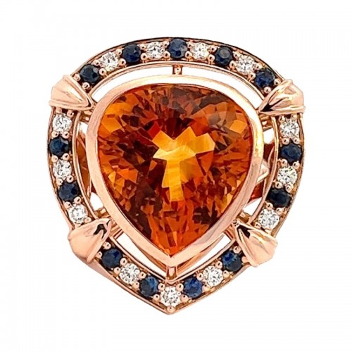 Pear Spirit Ring in 14K Rose Gold