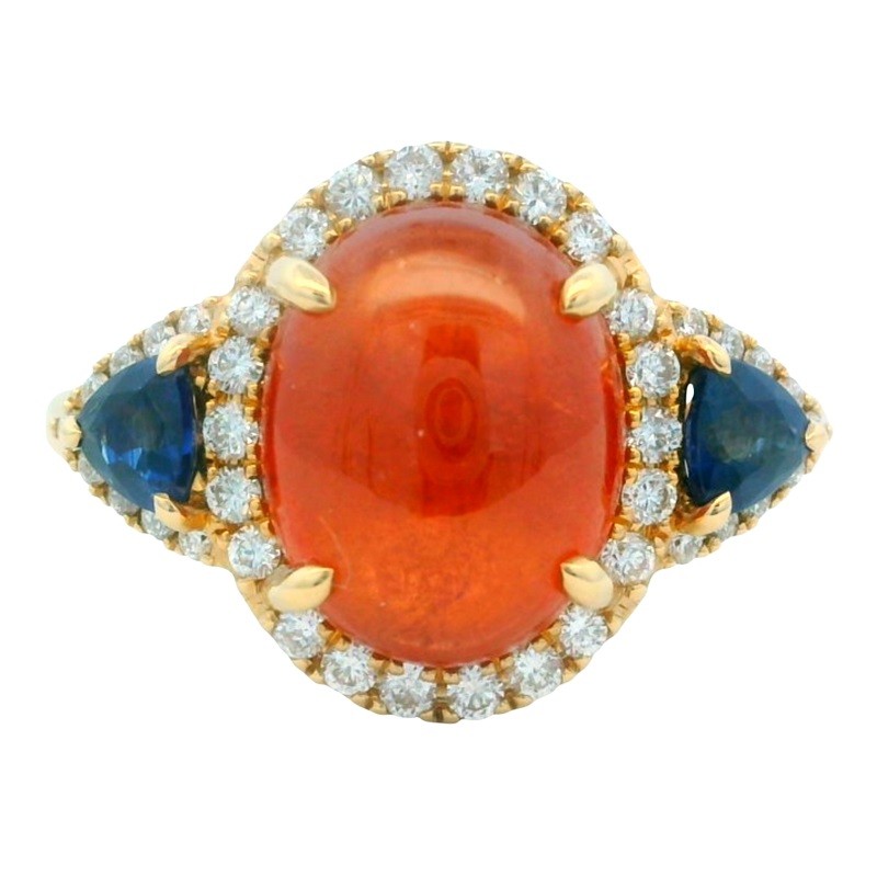 Cabochon Garnet Spirit Ring