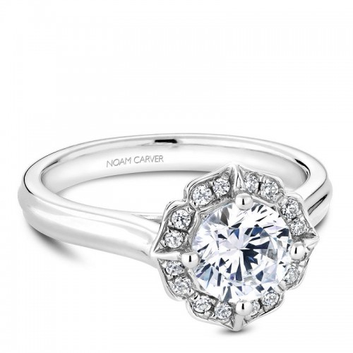 Engagement Ring With Floral Halo