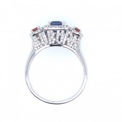 STERLING SILVER AUBURN TIGERS WITH DIAMONDS
