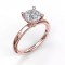 Fana Classic Round Solitaire Engagement Ring in Rose Gold