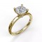 Fana Classic Round Solitaire Engagement Ring in Yellow Gold