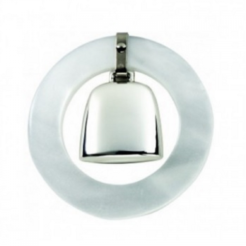 White Teething Ring Rattle