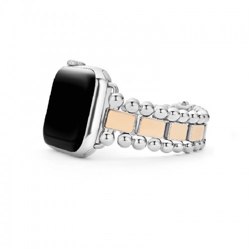 Lagos 18K Rose Gold and Stainless Steel Watch Bracelet 38-45mm