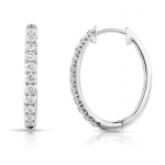 14KW 0.50CT OVAL HOOPS