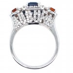 Auburn Tigers Ring with Diamonds in White Gold