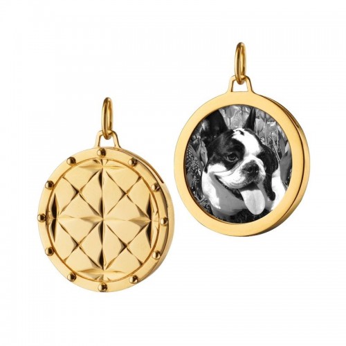 Monica Rich Kosann Round Mosaic Half Locket