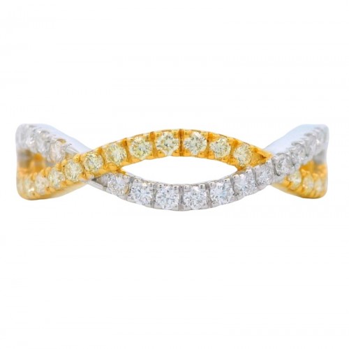 Natural Yellow Diamond Twist Band