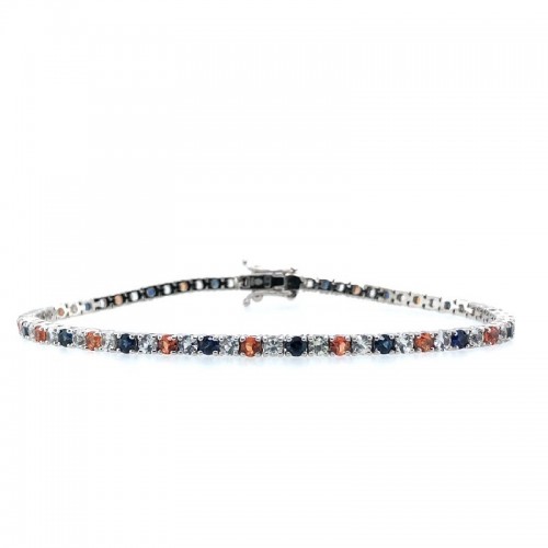 Small Sapphire Spirit Bracelet in 14K White Gold