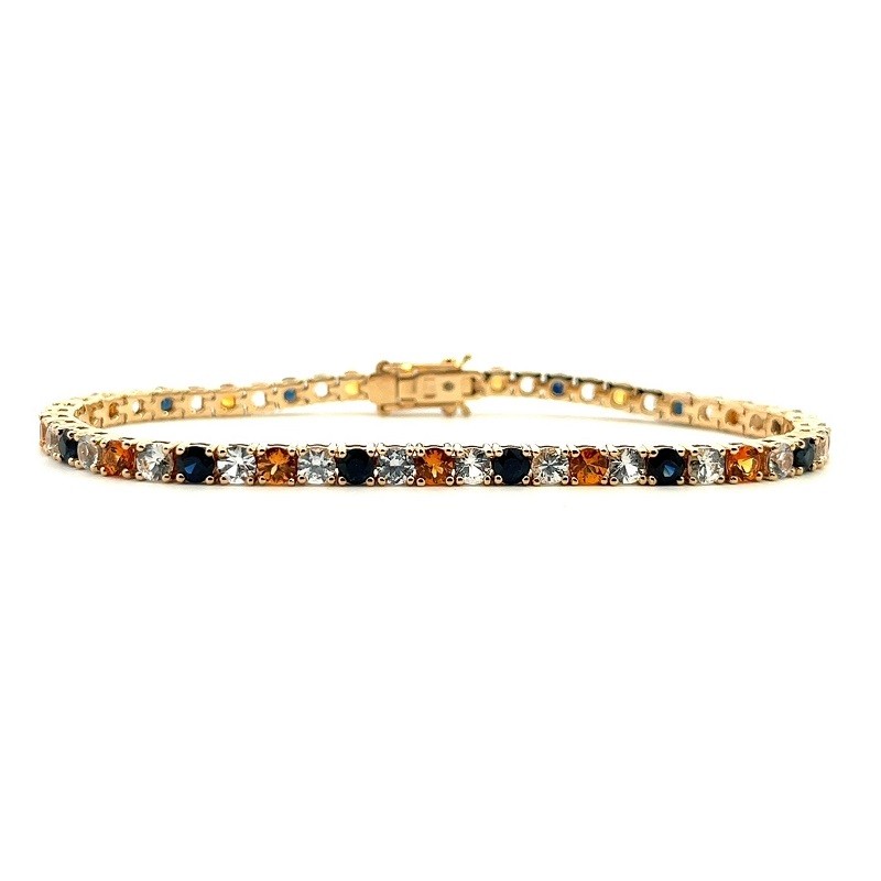 Large Sapphire Spirit Bracelet in 14K Yellow Gold