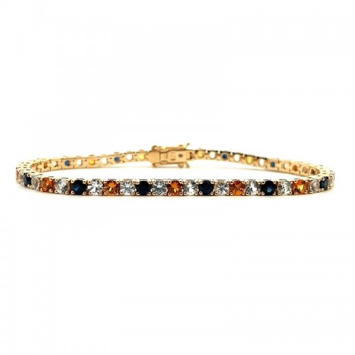Large Sapphire Spirit Bracelet in 14K Yellow Gold