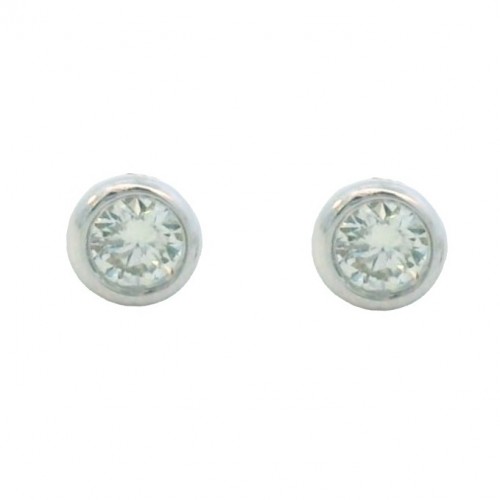 0.10ct Bezel-set Round Diamond Studs