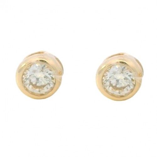0.10ct Bezel-set Round Diamond Studs