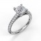 Fana Double Row Diamond Engagement Ring