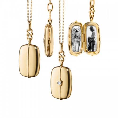 Monica Rich Kosann Slim Skye Locket with Diamond