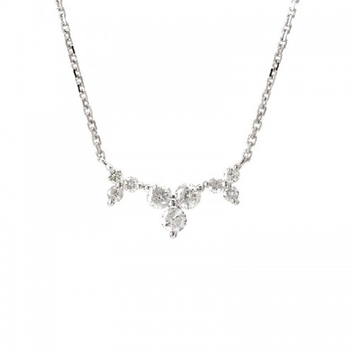 Triple Diamond Station Necklace