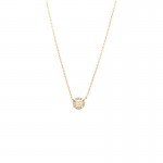 Dainty Diamond Necklace with Halo