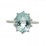 14W Oval Aquamarine Ring