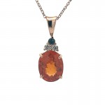 Garnet Spirit Pendant in Rose Gold