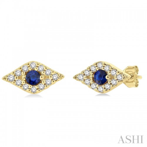 Ashi Evil Eye Sapphire and Diamond Earrings