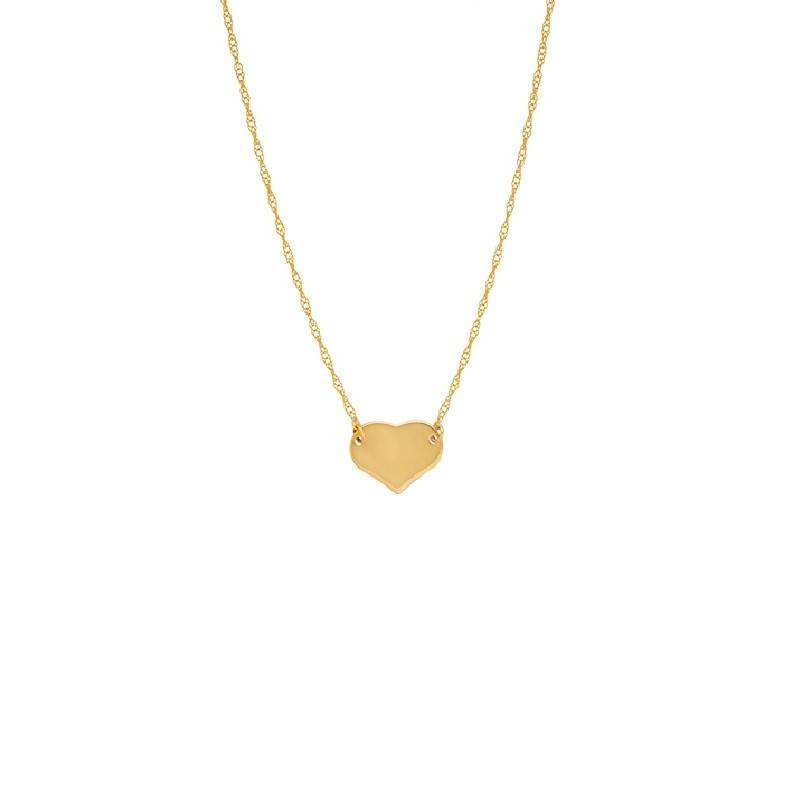 14K Yellow Gold Mini Heart Necklace