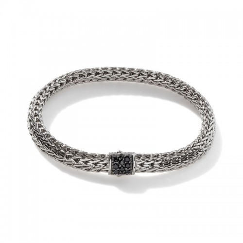 John Hardy Classic Chain 6.5mm Bracelet with Black Sapphire