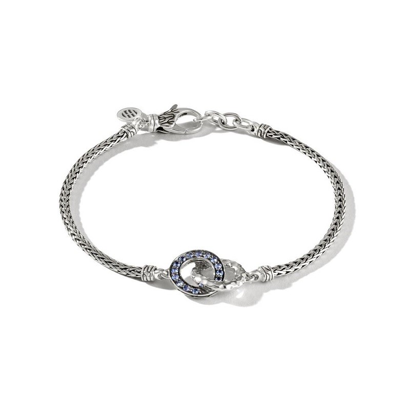 John Hardy Classic Chain Bracelet with Blue Sapphire