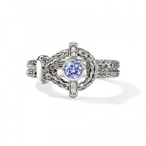 John Hardy Icon Ring with Tanzanite and Diamonds