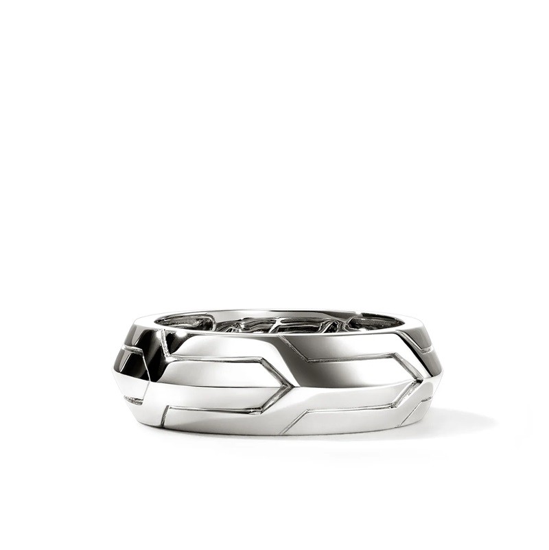 John Hardy 7mm Icon 50 Band Ring in Sterling Silver