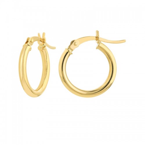 Polished 10KY Hoops 2X15MM