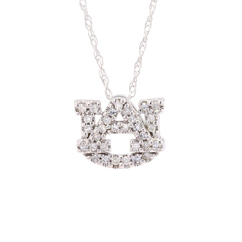 Baby Diamond AU Pendant in 14K White Gold