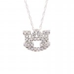 Baby Diamond AU Pendant in 14K White Gold