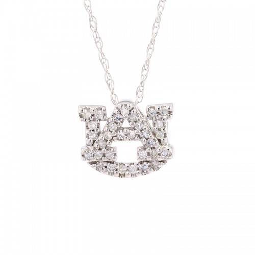 Baby Diamond AU Pendant in 14K White Gold